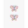 Lot de 2 écussons papillon rose