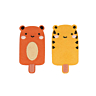 Lot de 2 écussons animaux thermocollants 34 X 60 mm