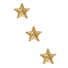 Lot de 3 écussons étoiles dorées 40 mm