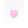 Ecusson coeur vichy rose
