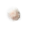 Pompon fourrure synthétique avec bouton pression à clipser Ø 15 cm Rose pâle