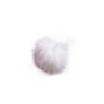 Baby pompon fourrure à pression ø 8 cm Blanc