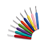 Crochets aluminium multicolores, 13 cm n°2-2.5-3-3.5-4-4.5-5-5.5-6, Knit Pro