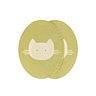 Lot de 2 renforts souples perforés à coudre chat 7,5 X 9,5 cm