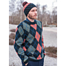 M0586 - M0587 Pull jacquard col rond et Bonnet Pompon en fiche pdf