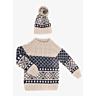 M1152 - M1153 Pull jacquard et torsades,  Bonnet jacquard à pompon fourrure en fiche pdf