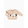 M2682 Pull beige bébé jacquard moutons Ingrid v