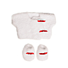 M1103 - M1104 - Cardigan manches courtes et Chaussons en impression papier