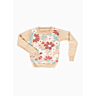 M2635 Pull col rond motif floral all over en impression papier
