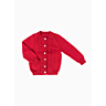 M2636 Gilet raglan col rond à torsades Ilona en impression papier