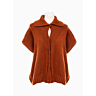M2656 Gilet cape col montant Marinette en impression papier