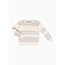 M2661 Pull jacquard pointillé en coton en impression papier