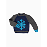 M2669 Pull  bicolore raglan motif placé en impression papier