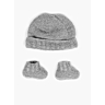 M2864 Ensemble bonnet et chaussons au point mousse Cadet en impression papier
