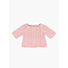 M2893 Pull raglan à torsades coton Eloïse en impression papier