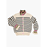 M2975 Gilet rayé col fantaisie Bess en impression papier