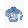 M6018 Pull jacquard col châle Brice en impression papier