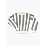 M6158 Pull rayures verticales épaule boutonnée Céline en impression papier