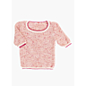 M6165 Pull manches courtes Claire  en impression papier