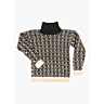 M6236 Pull jacquard col montant Barbara en impression papier