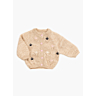 M6258 Gilet raglan ajouré brodé Betty en impression papier