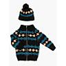 M6313 Gilet zippé jacquard Simon en impression papier