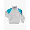 M6334 Pull raglan bicolore col roulé Idris en impression papier