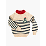 M6364 Pull enfant raye sapin Brian en impression papier