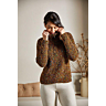 M6379 Pull col polo zippé Maud en impression papier