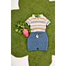 M6442 Short au crochet en impression papier