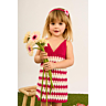M6448 Robe tricolore au crochet en impression papier