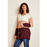 M6465 Gilet tricolore au point de mousse Blandine en impression papier