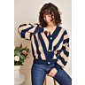 M6467 Gilet jacquard zebre Ines en impression papier