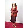 M6527 Veste ample point mousse Victoria en impression papier