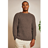 M6570 Pull raglan côtes fantaisie en impression papier