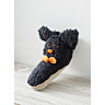 M3797 Chaussons peluche ardoise nœud pap Cat 15/16 - à télécharger