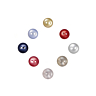 Lot de 7 boutons boule effet nacré Ø9mm vert