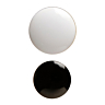 Lot de 8 boutons laqués queue tunnel Ø 20 mm Noir