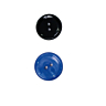Lot de 6 boutons Ø 27 mm Bleu