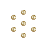 Lot de 7 boutons boule effet nacré Ø 9mm Jaune