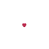 Lot de 6 boutons coeur Ø12 mm Fushia