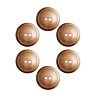Lot de 6 boutons marbrés beige Ø31 mm