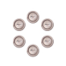 Lot de 6 boutons Gris Ø 20 mm
