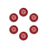 Lot de 6 boutons Rouge Ø 20 mm