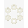 Lot de 6 boutons en coton recyclé Ø 25 mm écru