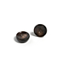 Lot de 6 gros boutons en bio résine Ø31 mm bombé marron