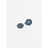 Lot de 6 boutons en coton et corne recyclés Ø15 mm bleu
