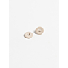 Lot de 6 boutons en coton et corne recyclés Ø15 mm sable