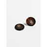 Lot de 6 gros boutons en bio résine Ø31 mm marron