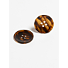 Lot de 6 gros boutons en bio résine Ø31 mm ocre